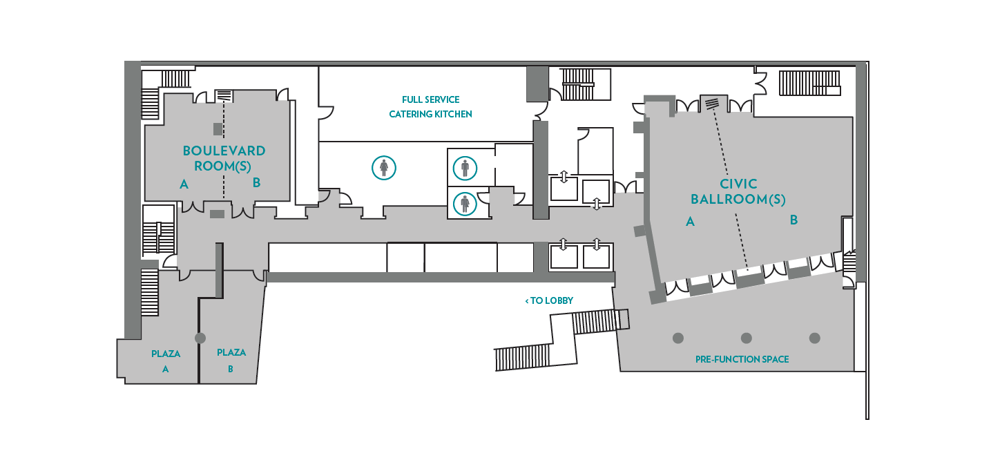 Convention room update floor map